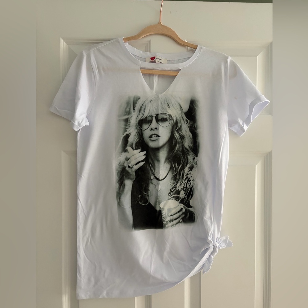 Stevie Nicks Fleetwood Mac Graphic Print Women's Top Medium